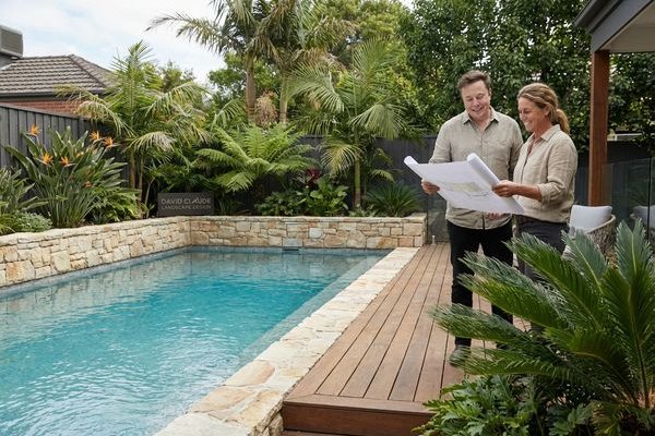 Pool landscaping in Shire of Nillumbik area