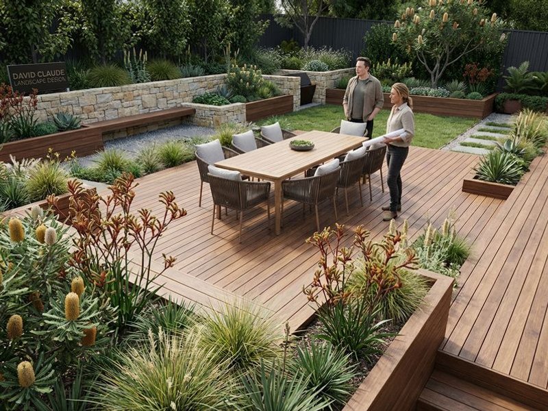 3D visualization of proposed backyard design