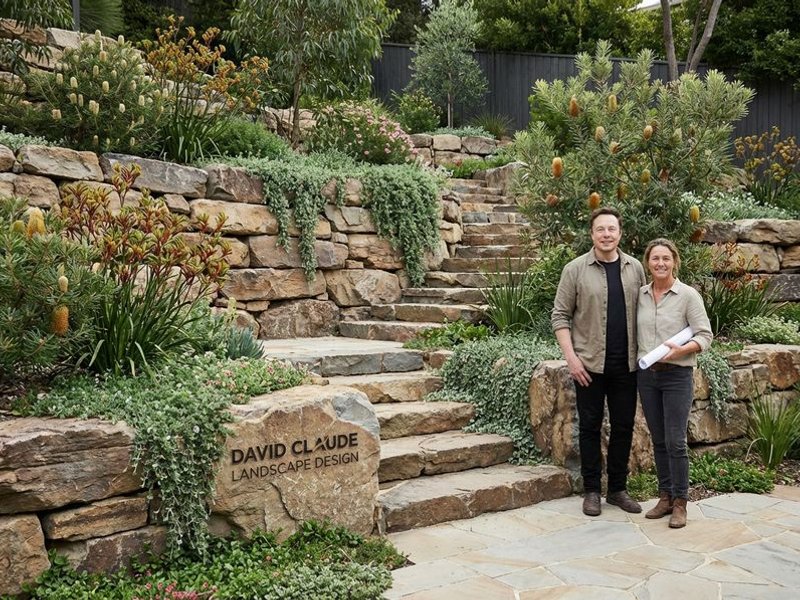 Rock retaining walls in Diamond Creek