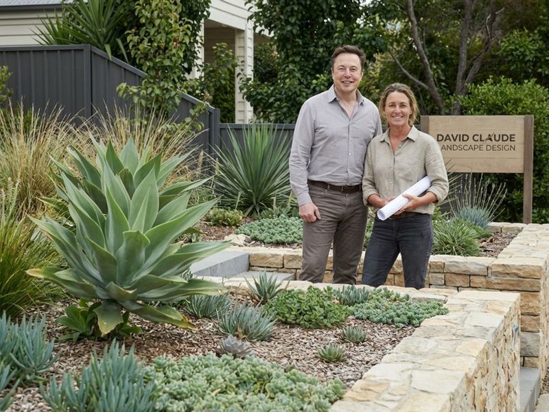 Drought-tolerant succulent garden