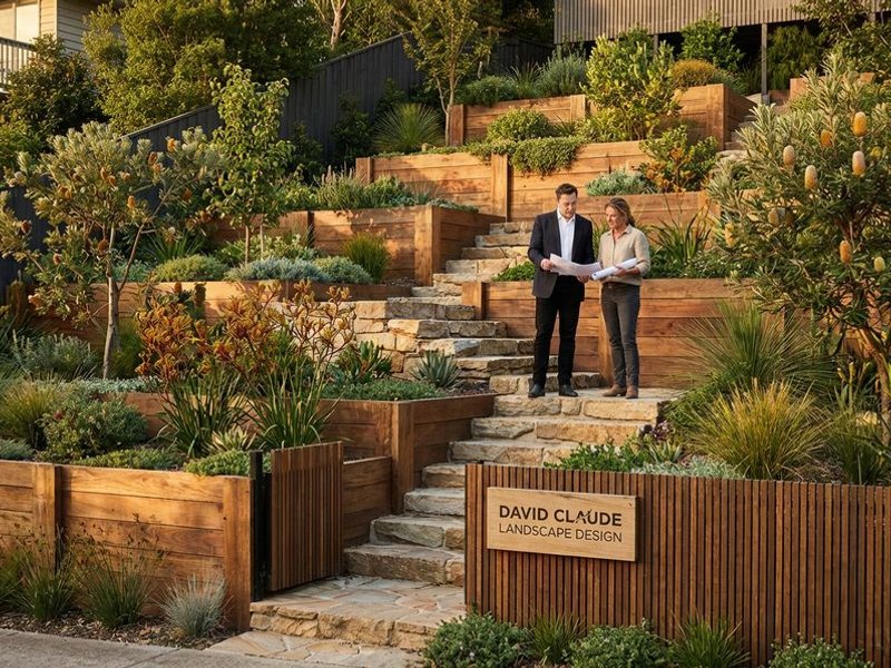 Multi-level terraced garden in Eltham